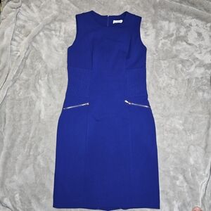 Calvin Klein Sleeveless Sheath Dress – Dark Blue – Women’s